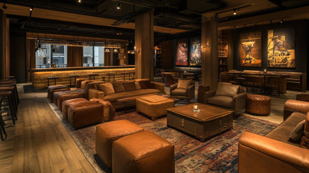 A boutique hotel art gallery space showcasing local artists' works, with minimalist design and strategic lighting to highlight each piece.の素材