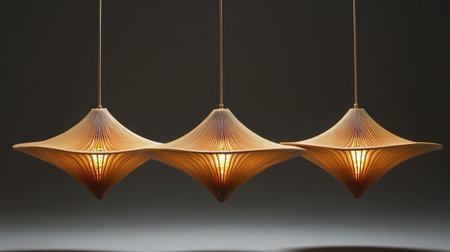 A rustic wooden plate with three al pastor tacos topped with pineapple and a side of salsa verde.の素材