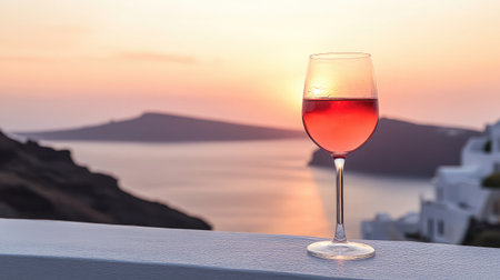 A beautiful glass of rosの素材