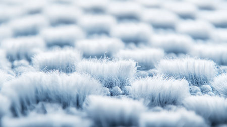 This close-up image features a soft blue textile that showcases raised fibers and intricate patterns, perfect for understanding fabric texture and design concepts.の素材