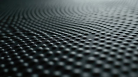 A stunning abstract close-up photograph showcasing a textured surface with raised dots, creating a captivating interplay of light and shadow in a minimalistic setting.の素材