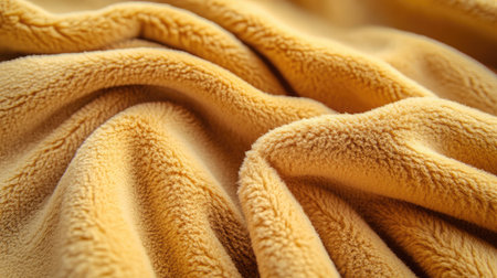 Explore the soft texture of a warm yellow fabric, perfect for various backgrounds and design projects. Ideal for conveying comfort and warmth.の素材
