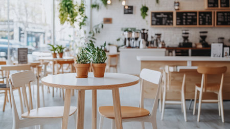 A cozy modern cafの素材