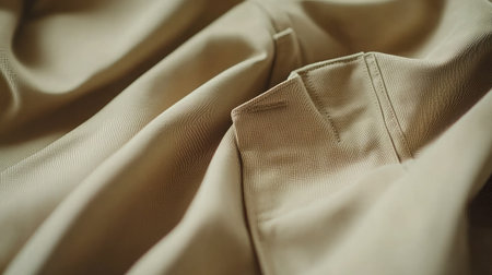 A soft textured fabric in warm beige color, perfect for fashion or interior design projects. Capture the elegant simplicity of modern textiles.の素材