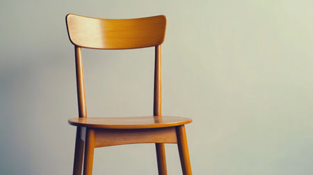 This image showcases a minimalist wooden chair with a smooth finish, ideal for interior design inspiration, emphasizing simplicity and functionality in any space.の素材