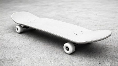 Stylish skateboard on a textured surface emphasizes minimalist design and modern aesthetics, perfect for projects needing sporty or creative visuals.の素材