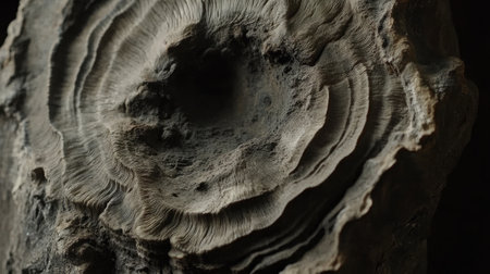 Captivating close-up view of a textured wooden surface showcasing the intricate patterns formed by age and decay, emphasizing the beauty of natural materials.の素材