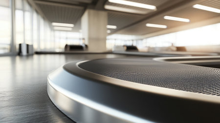 A sleek conference table in a modern office space, showcasing a bright and airy design that promotes productivity and collaboration in a professional environment.の素材