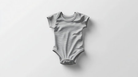 Turtleneck bodysuit in soft gray arranged flat with folds and shadows on whiteの素材
