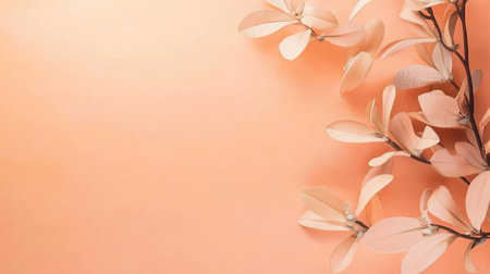 Clean pastel orange background with solid fill for cheerful seasonal compositionsの素材