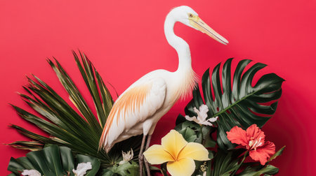 A solid coral red background with vibrant saturation for tropical or fashion-related useの素材