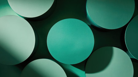 Smooth emerald green flat background for luxury branding or eco-friendly messagesの素材