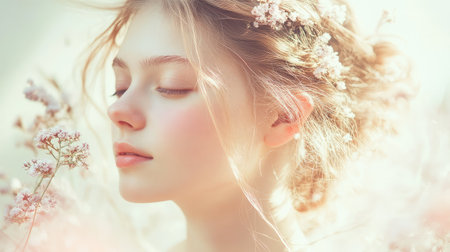 Soft blush pink solid background with feminine and delicate undertonesの素材