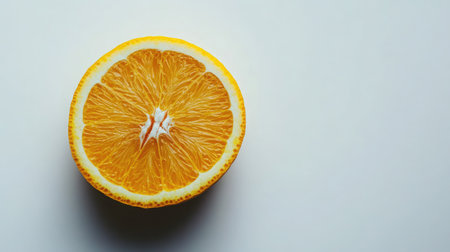 Peeled orange showing natural sections and vibrant citrus colors, isolated on whiteの素材