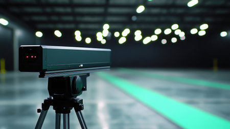 D scanner machine scanning an object for digital modeling and replicationの素材