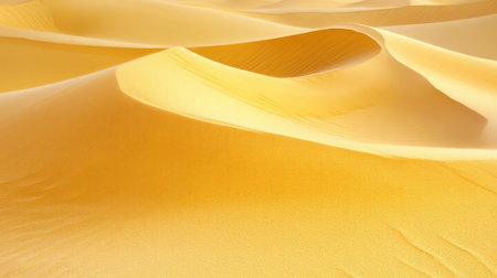A rich golden sand dune with soft, elegant textures.の素材