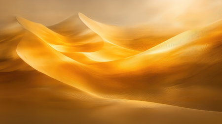 A rich golden sand dune with soft, elegant textures.の素材