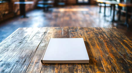 A book with a blank white dust jacket, perfect for mockups.の素材