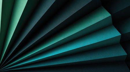 Clean modern green paper backdrop with sharp shadow edges for D depthの素材