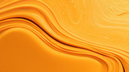 Bright and vibrant abstract orange background featuring smooth wavy lines, perfect for design projects needing a dynamic and energetic feel. Ideal for artistic applications.の素材