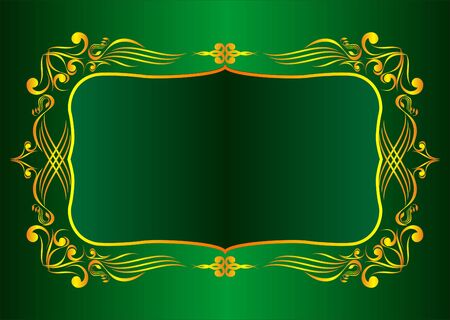 Vector drawing of  decorative gold framework EPS8のイラスト素材