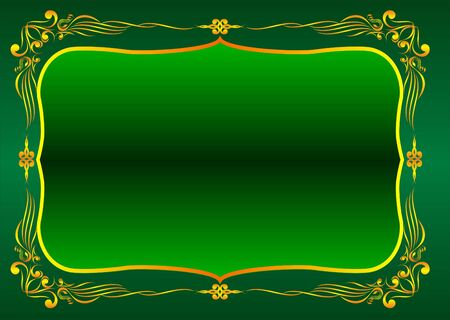 Vector drawing of  decorative gold framework EPS8のイラスト素材