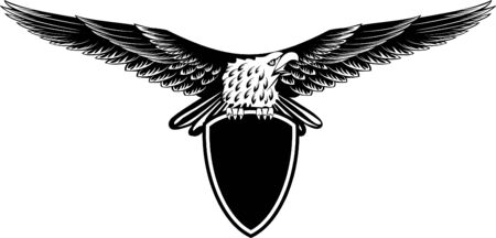 image eagle with straightened wings のイラスト素材