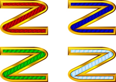 Gold letters with jewelsのイラスト素材