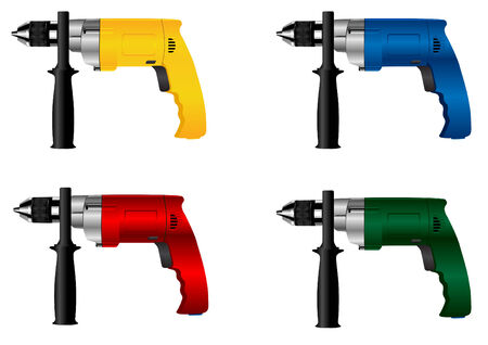 The vector image of  manual electric tool  drillのイラスト素材