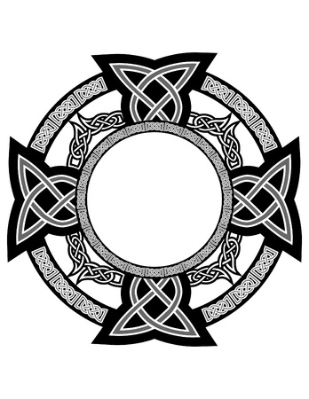 cross with celtic patternsのイラスト素材