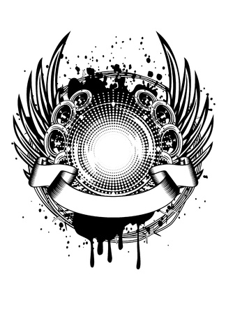 Vector  illustration wings and dynamicsのイラスト素材