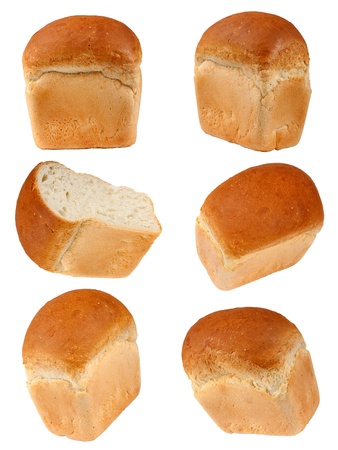Bread set on white backgroundの写真素材