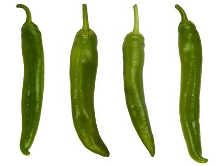 Green pepper isolated on a white background