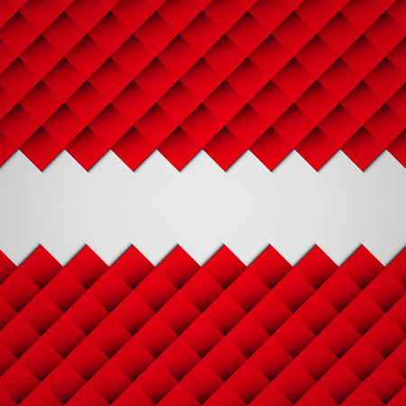 Vector illustration abstract red square background with frame for card or coverのイラスト素材