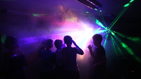 people on the light partyの写真素材