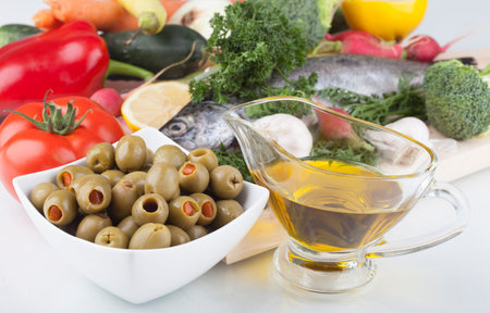 fresh trout on a cutting boardの写真素材