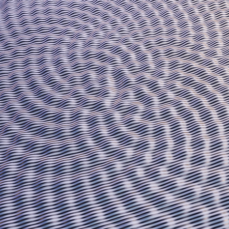 Abstract waves with striped pattern. Beautiful background in modern style. 3D illustration.の写真素材