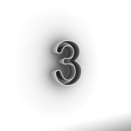 Design numbers on white background. 3D illustration.の写真素材
