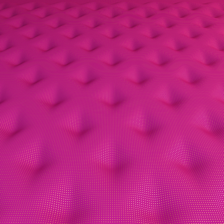 Red abstract waves with gold dots. Red background in modern style.の写真素材