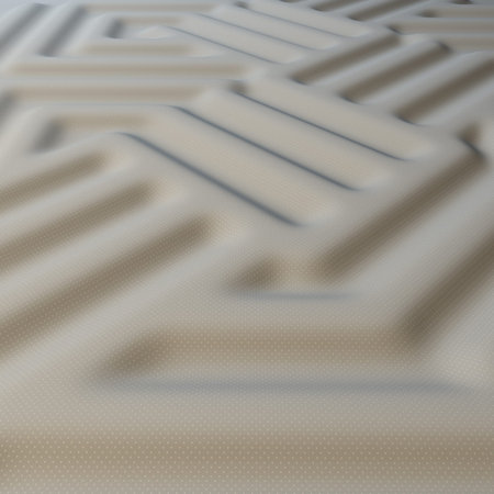 Grey abstract waves with gold dots. Grey background in modern style.