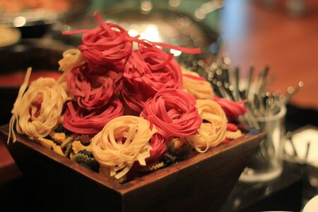 Pasta roseの写真素材