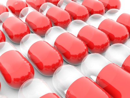 a lot of colourful pillsの写真素材