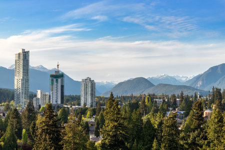 Vancouver panorama on a sunny dayの写真素材