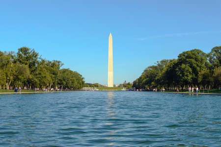 The Washington Monument in Washington DC, USAの写真素材