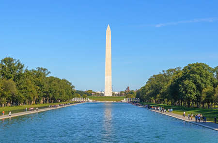 The Washington Monument in Washington DC, USAの写真素材