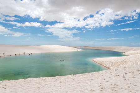 LenÃ§Ã³is Maranhenses National Park in MaranhÃ£o state in northeastern Brazil.の写真素材
