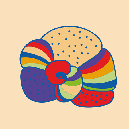 Colorful abstract seashellのイラスト素材