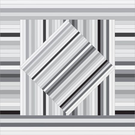 Vector pattern with lined squares. Abstract gray texture. Geometrical background. Monochrome backdrop. Tile template.のイラスト素材