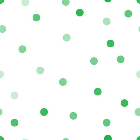 Small circles in soft green colors. Cute polka dot. Vector seamless pattern.のイラスト素材