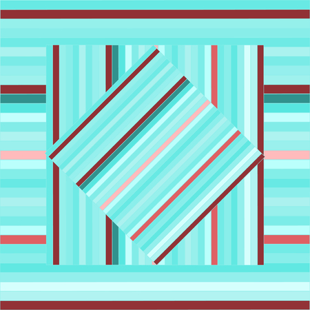 Vector pattern with lined squares. Abstract green texture. Geometrical background. Monochrome backdrop. Tile template.のイラスト素材